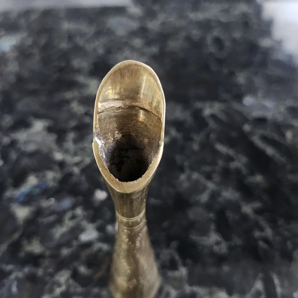 Vintage Brass Thin Vase